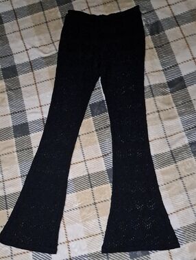 Full Tilt Black Knit Pants with Shorts Underneath